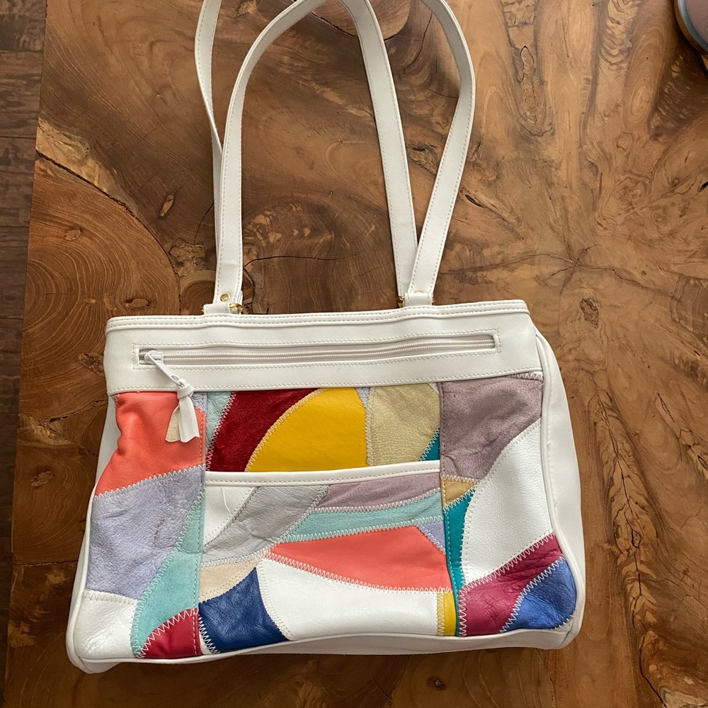 Vintage | Colorful leather patchwork bag